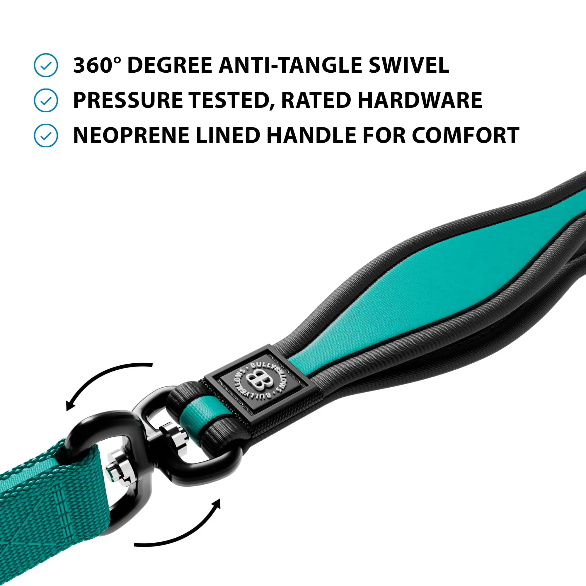 1.2m Mini Combat Lead | Secure Clasp - Turquoise