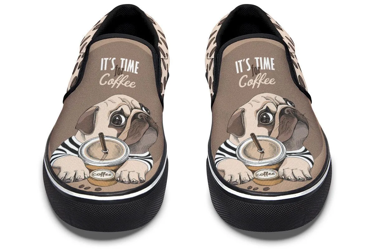 Barista Pug Slip-On Shoes