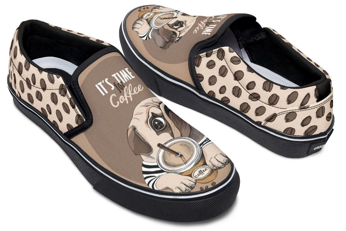 Barista Pug Slip-On Shoes