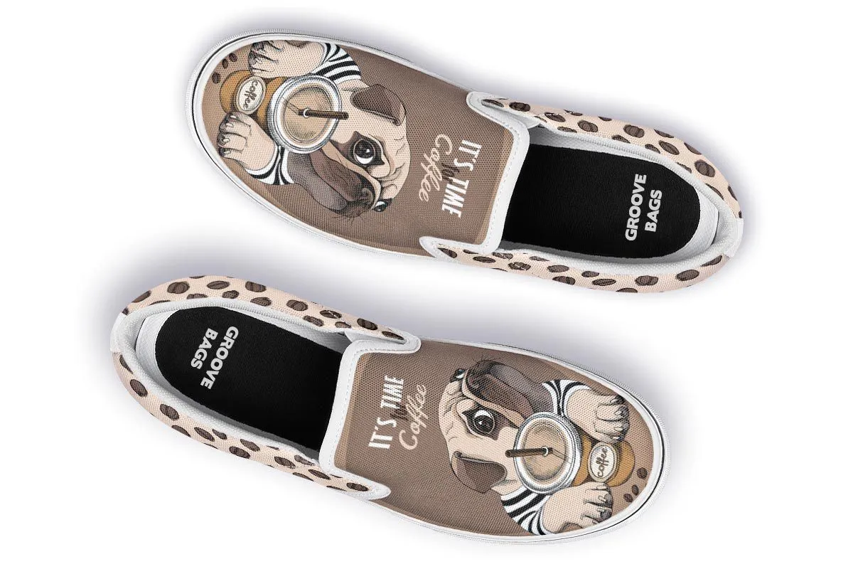 Barista Pug Slip-On Shoes