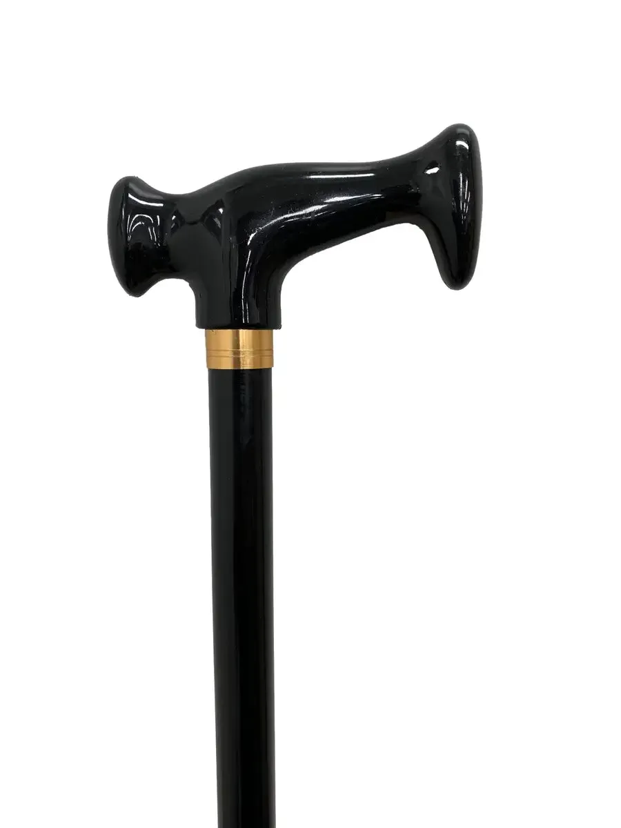 Black Aluminium Cane with T-Shape handle   (79084)