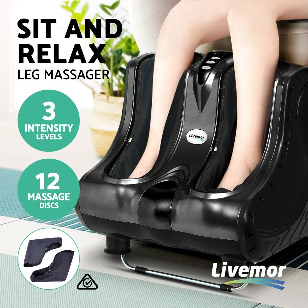 Calf Foot Massager Portable Massaging Machine Relax Feet Black