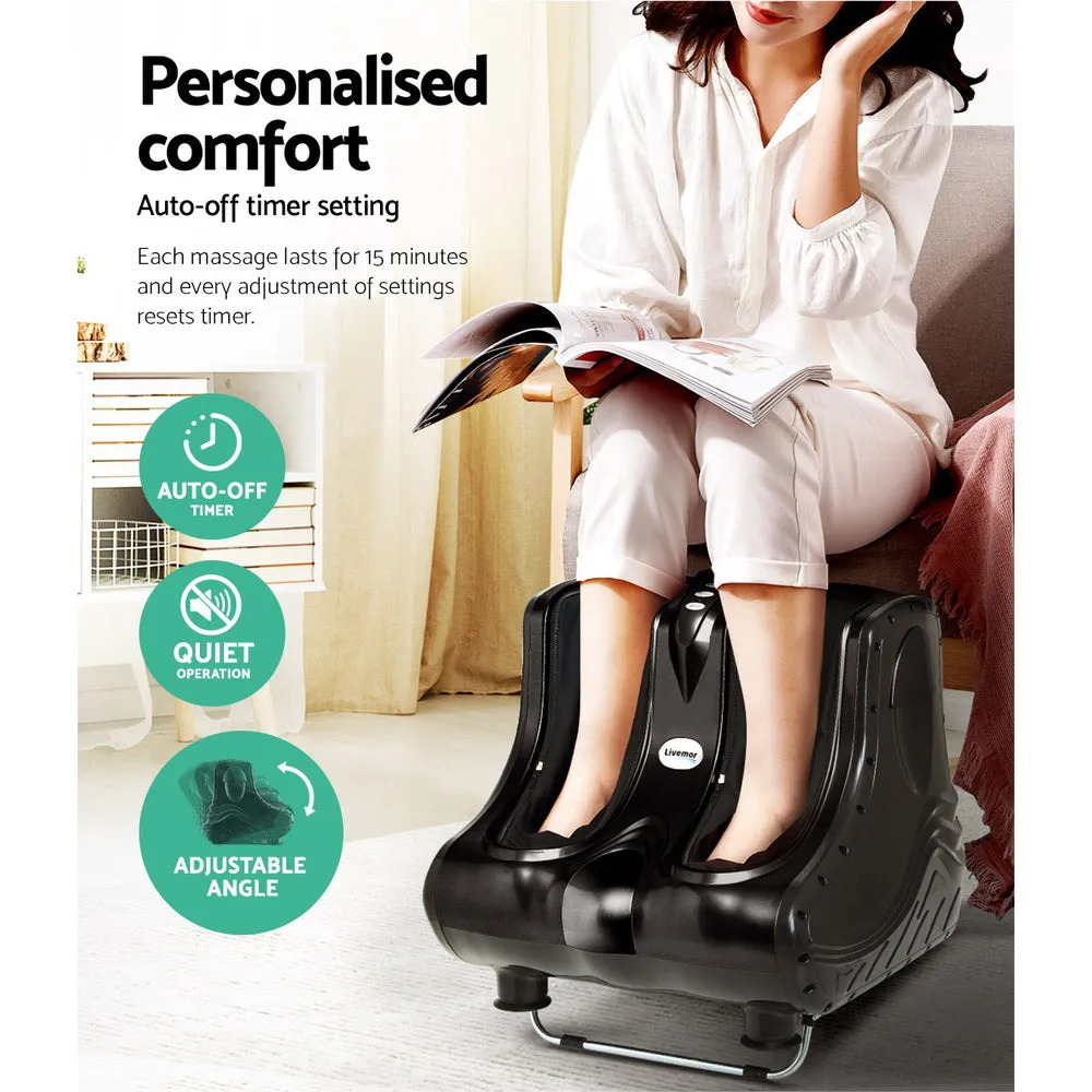 Calf Foot Massager Portable Massaging Machine Relax Feet Black