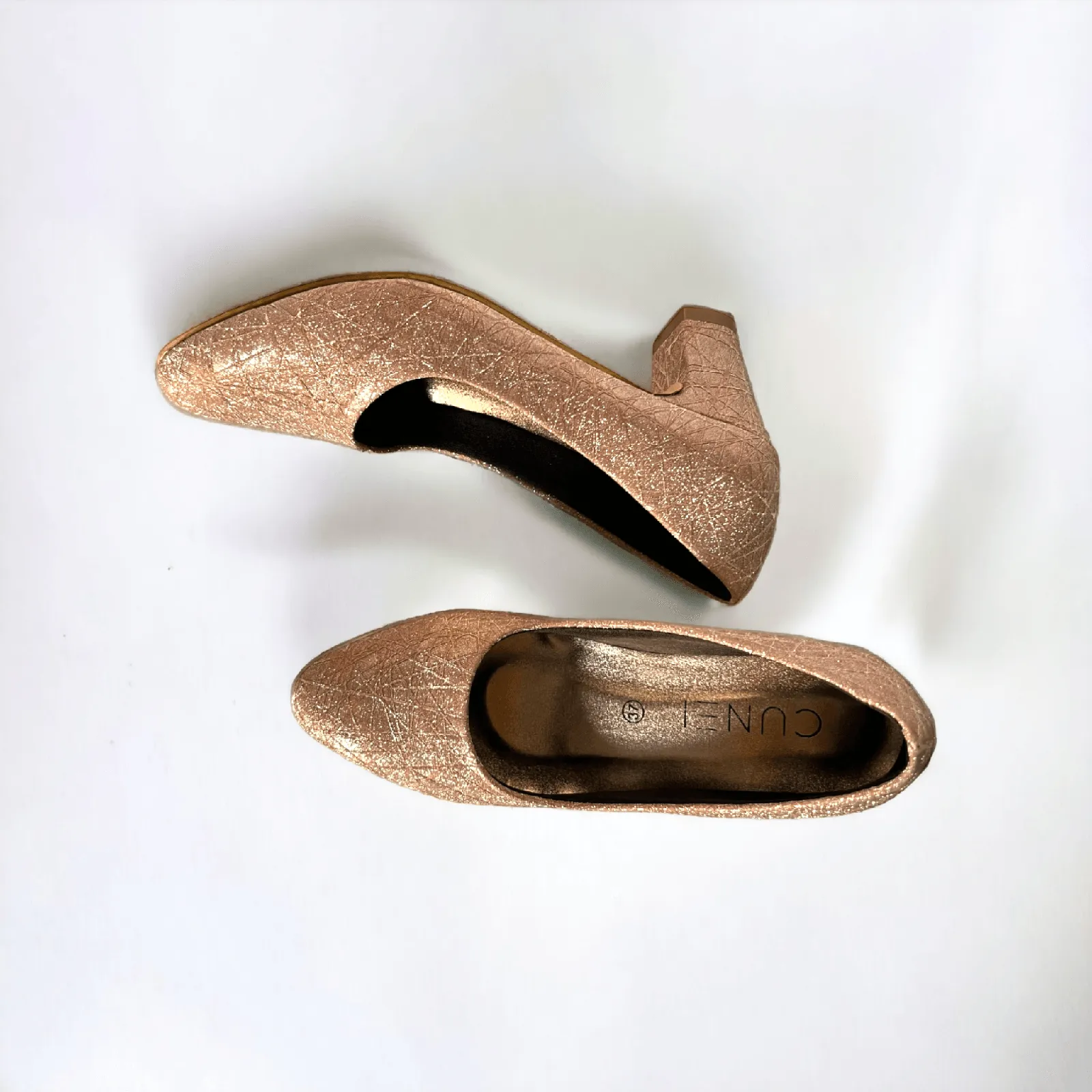 Coral Shimmer Ballerina Shoes
