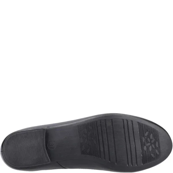EVIE Girls Leather Slip-On Shoes Black