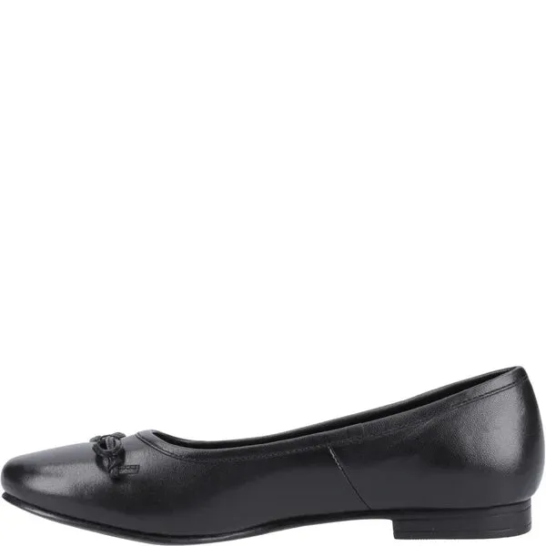 EVIE Girls Leather Slip-On Shoes Black
