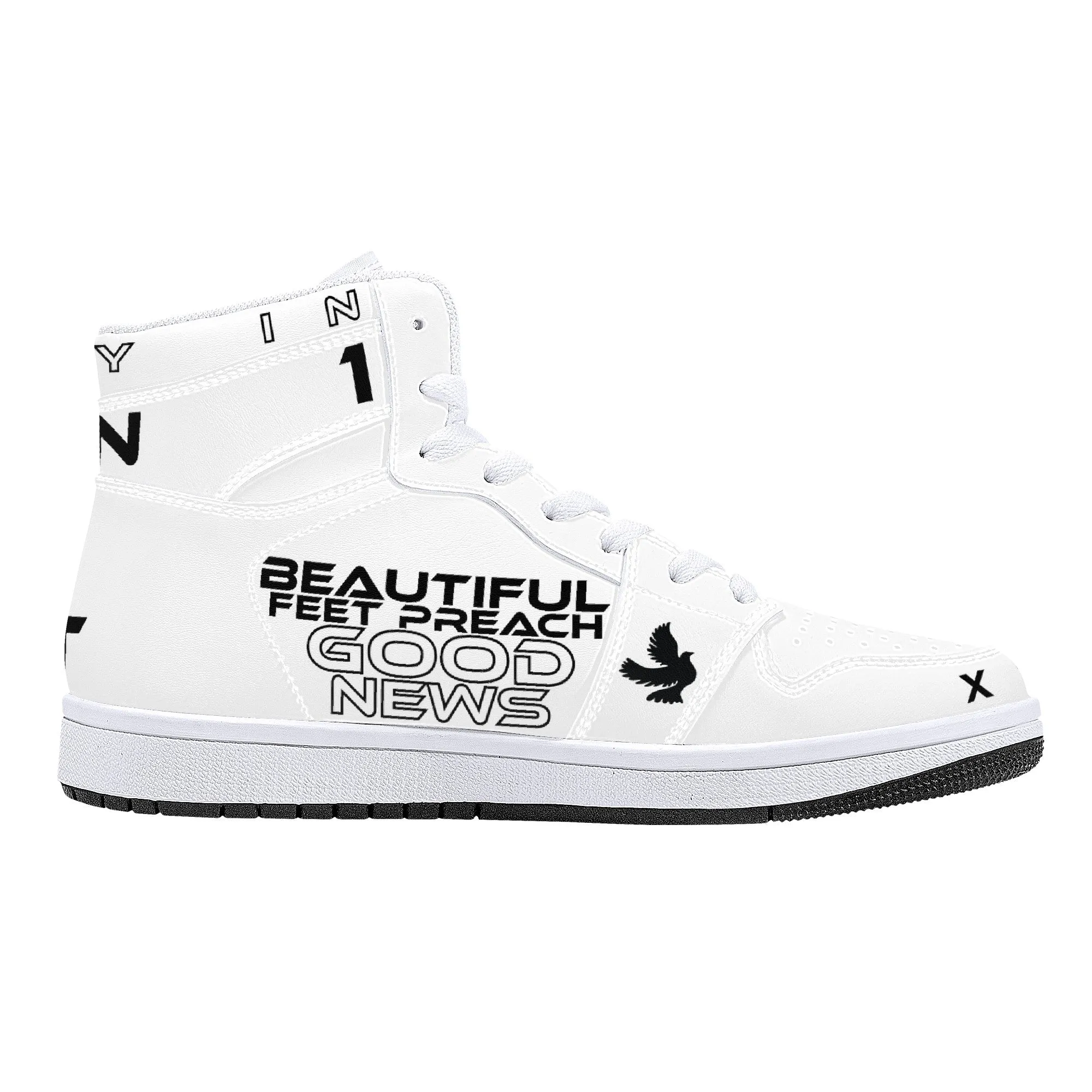Good News on Good Shoes - White | High Top Customized | Shoe Zero