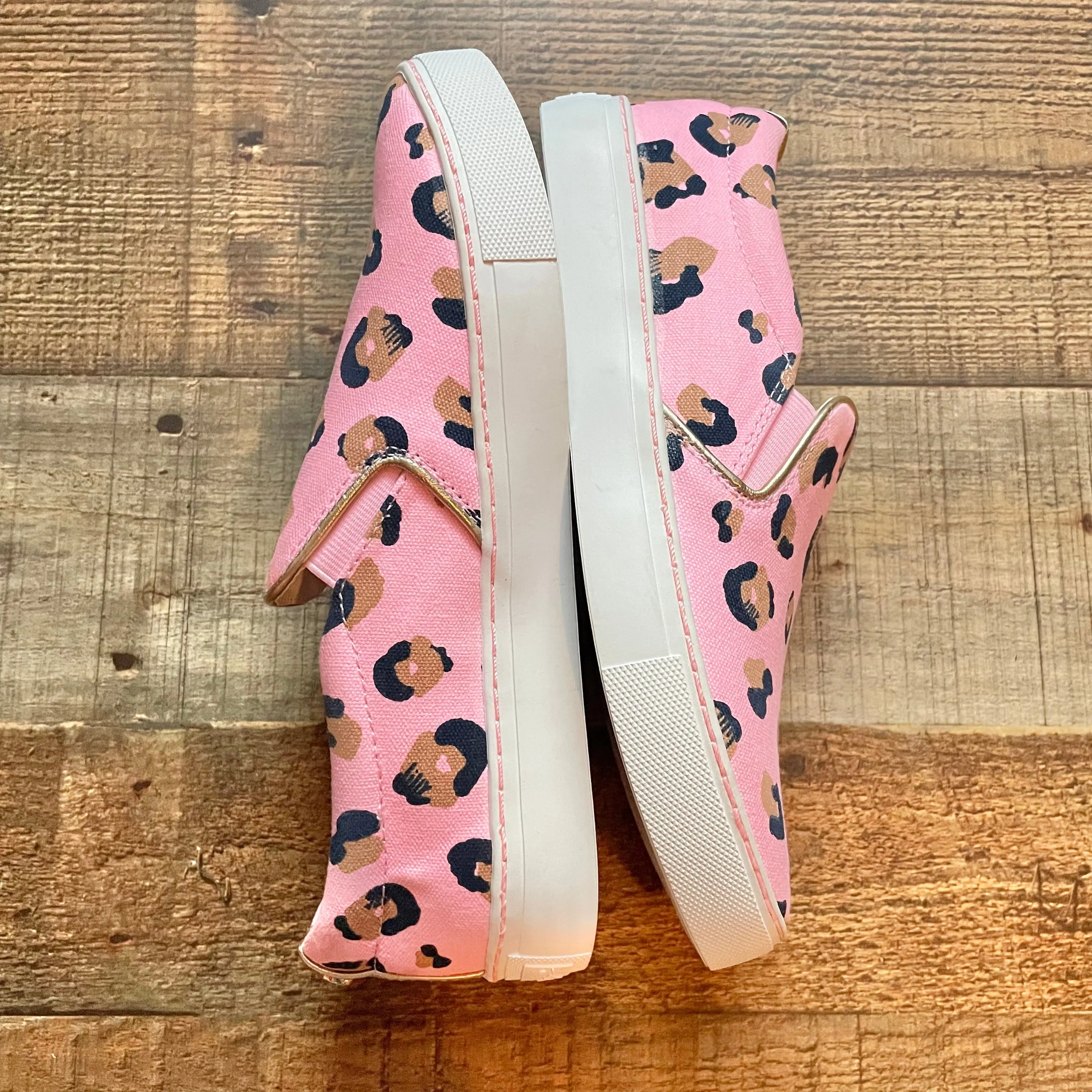 Lilly Pulitzer Pink Animal Print Slip On Sneakers- Size 7 (see notes)