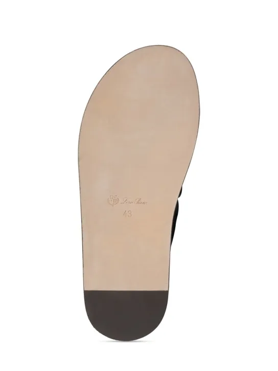 Loro Piana   Naha Seawalk silky leather slides 