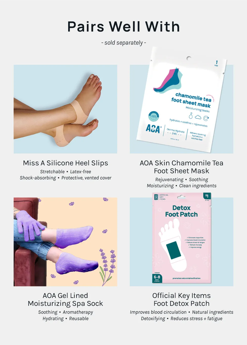 Miss A Slip-On Foot Pad Cushions