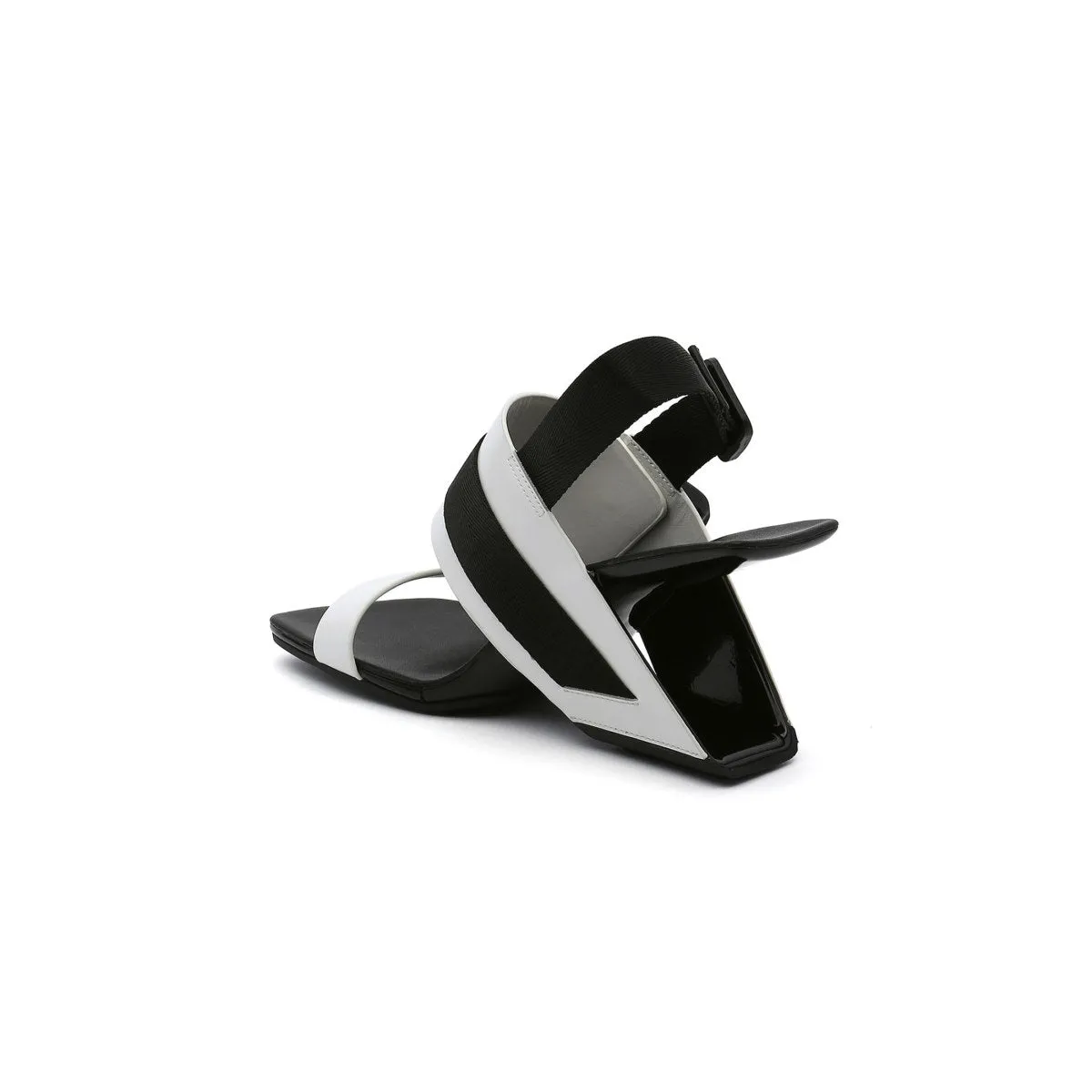 Multi-Strap Patent Open Toe Sandals