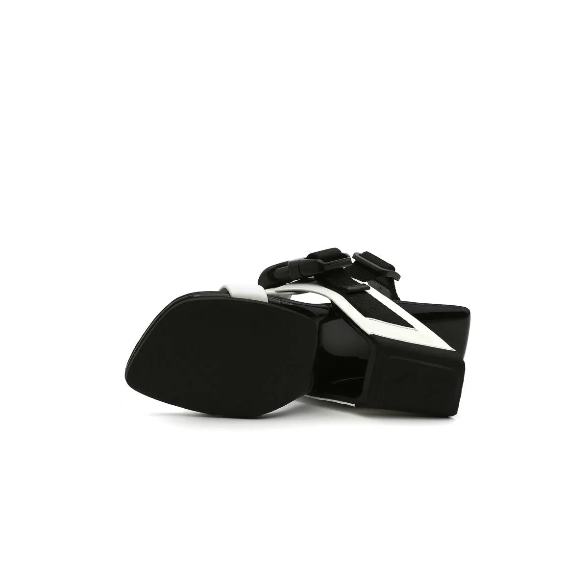Multi-Strap Patent Open Toe Sandals