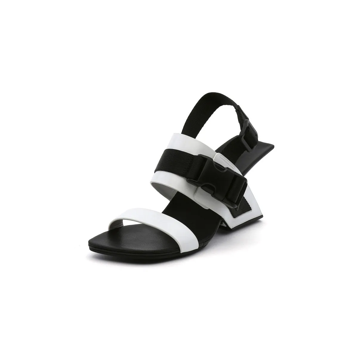 Multi-Strap Patent Open Toe Sandals