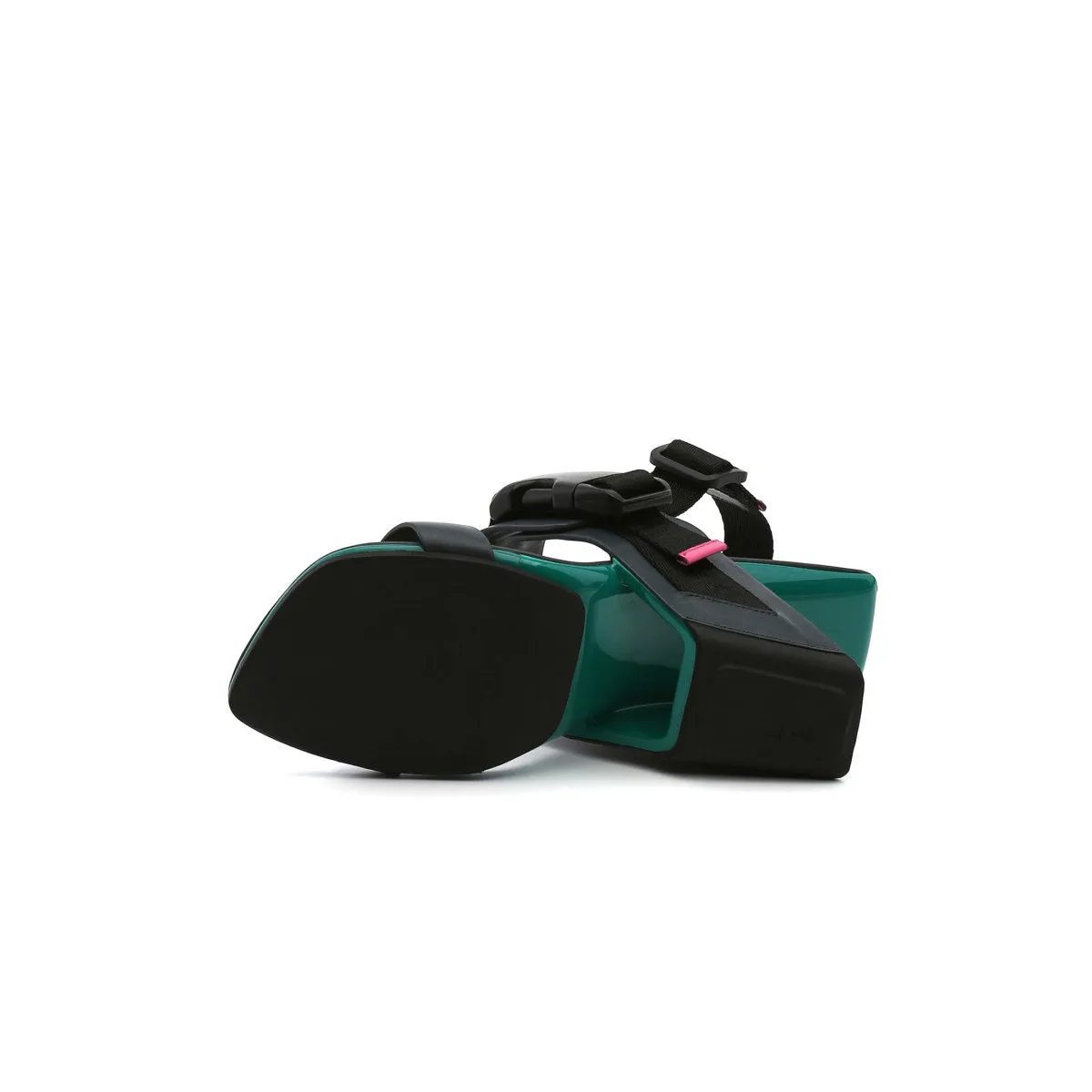 Multi-Strap Patent Open Toe Sandals