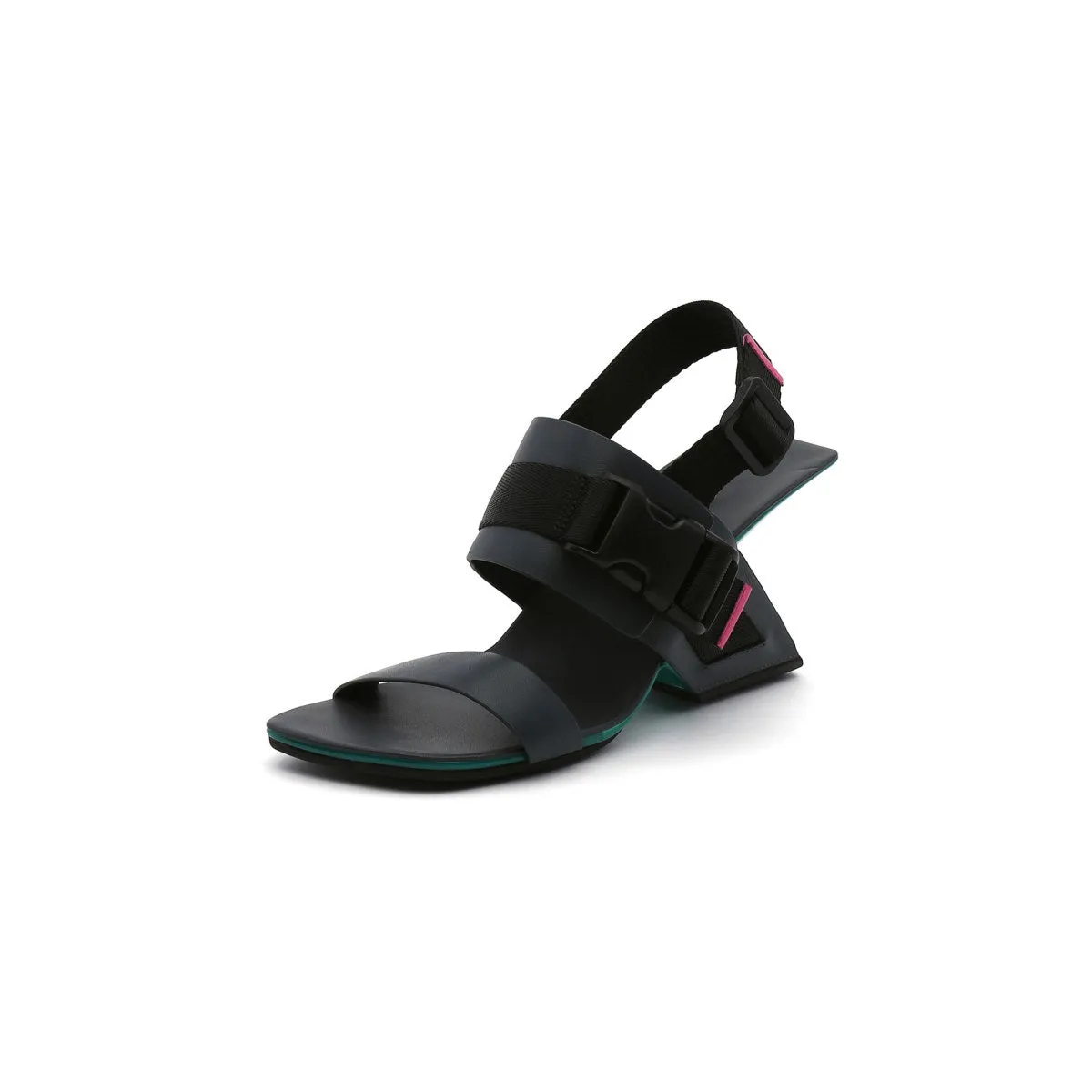 Multi-Strap Patent Open Toe Sandals