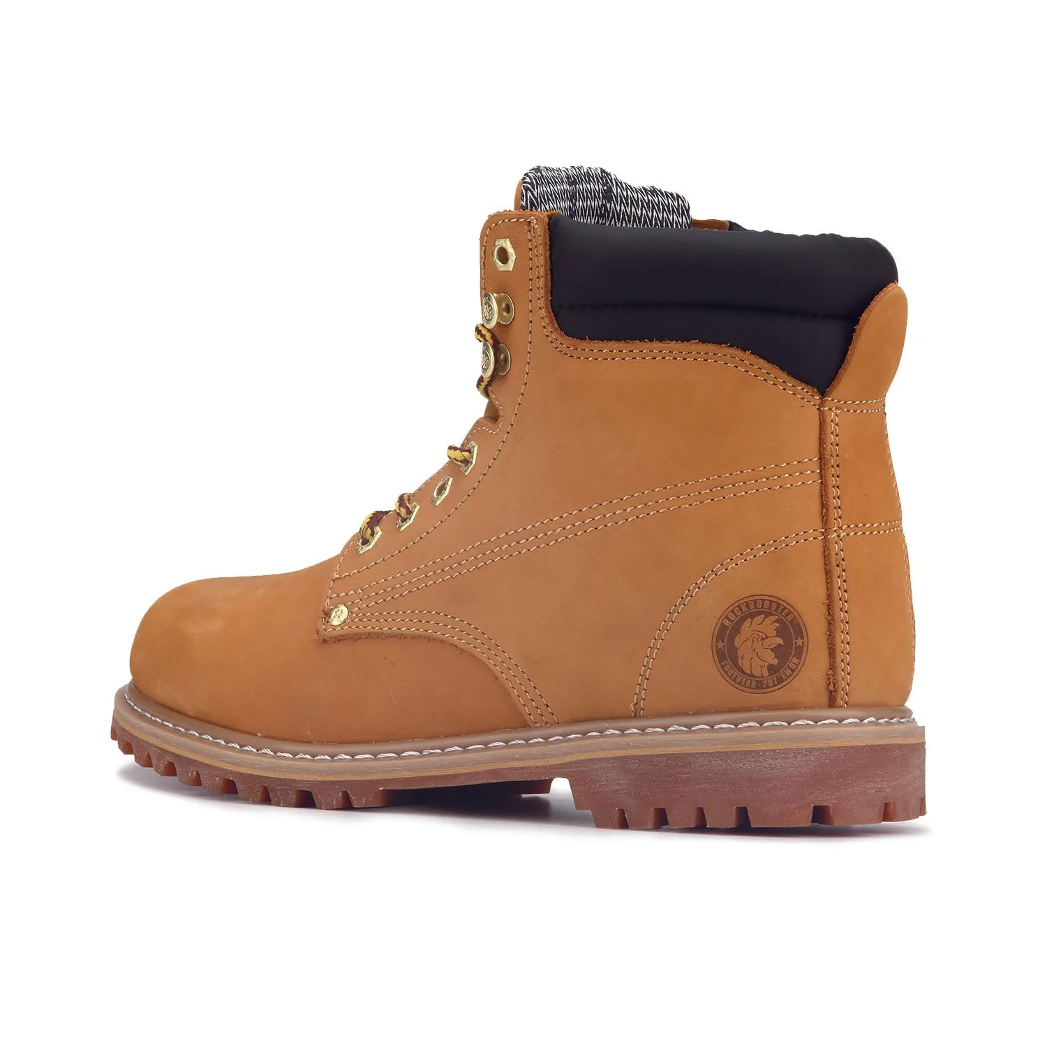 ROCKROOSTER Underwood 6 inch Leather Work Boots, Safety Boots, Soft Toe, AP9951