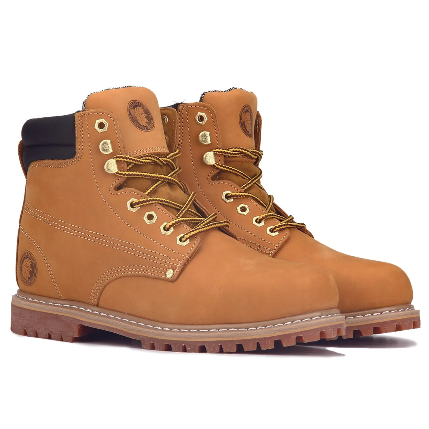 ROCKROOSTER Underwood 6 inch Leather Work Boots, Safety Boots, Soft Toe, AP9951