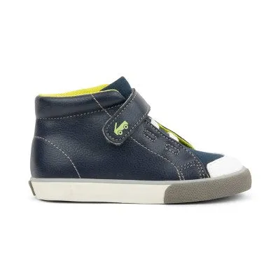 See Kai Run Basics Toddler Boys' High Top PU Leather Playground Sneakers