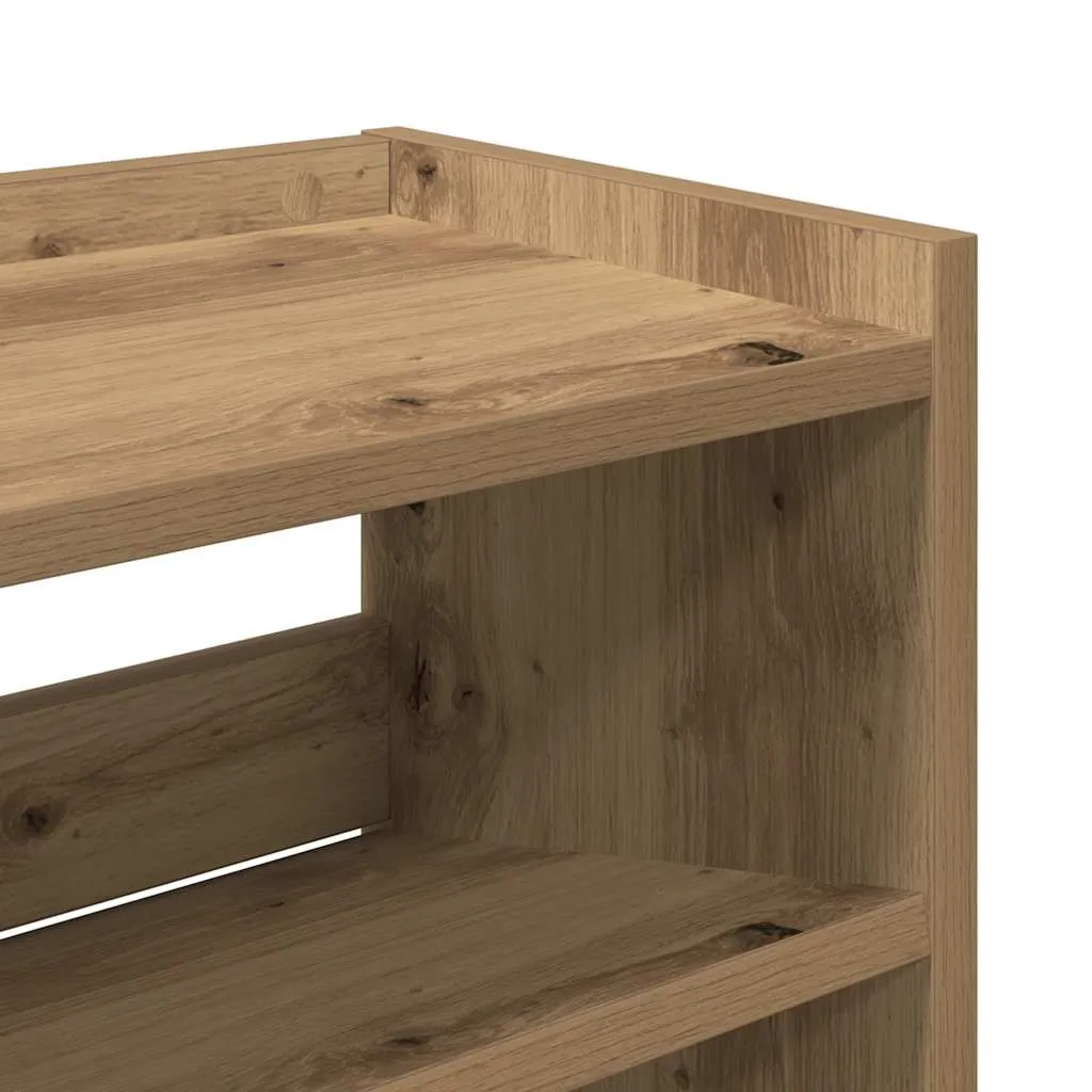 Shoe Rack Artisan Oak 80x25x81 cm Engineered Wood