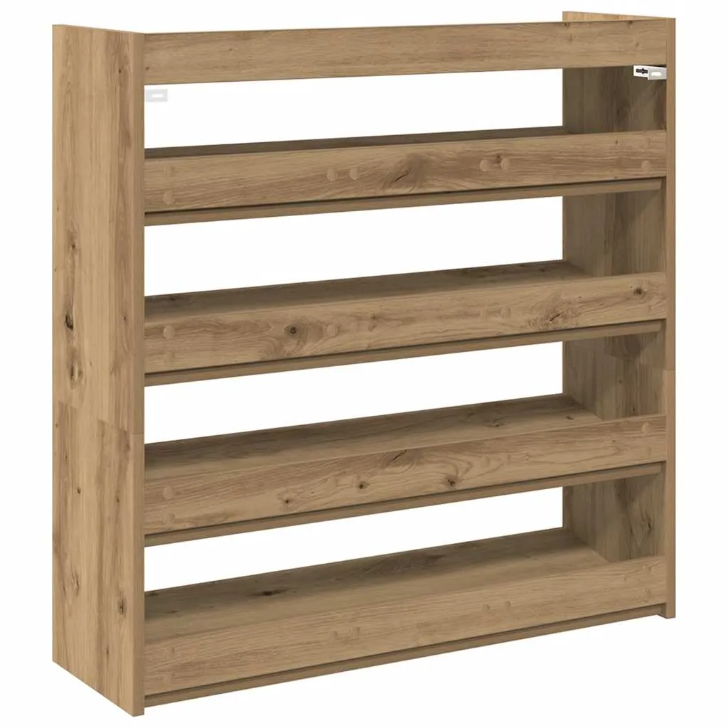 Shoe Rack Artisan Oak 80x25x81 cm Engineered Wood