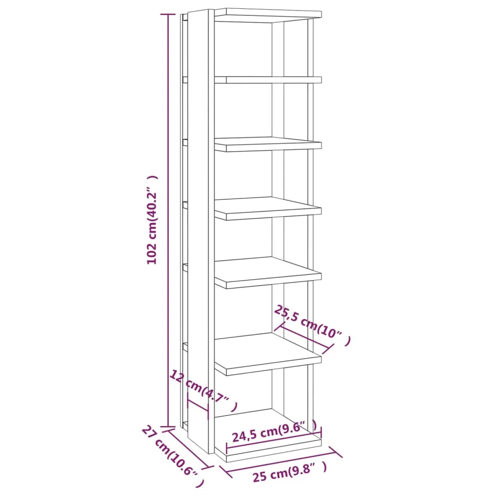 Shoe Rack Brown Oak 25x27x102 cm Engineered Wood