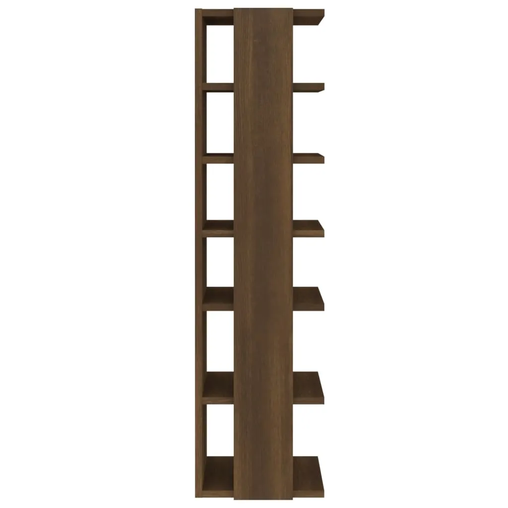 Shoe Rack Brown Oak 25x27x102 cm Engineered Wood