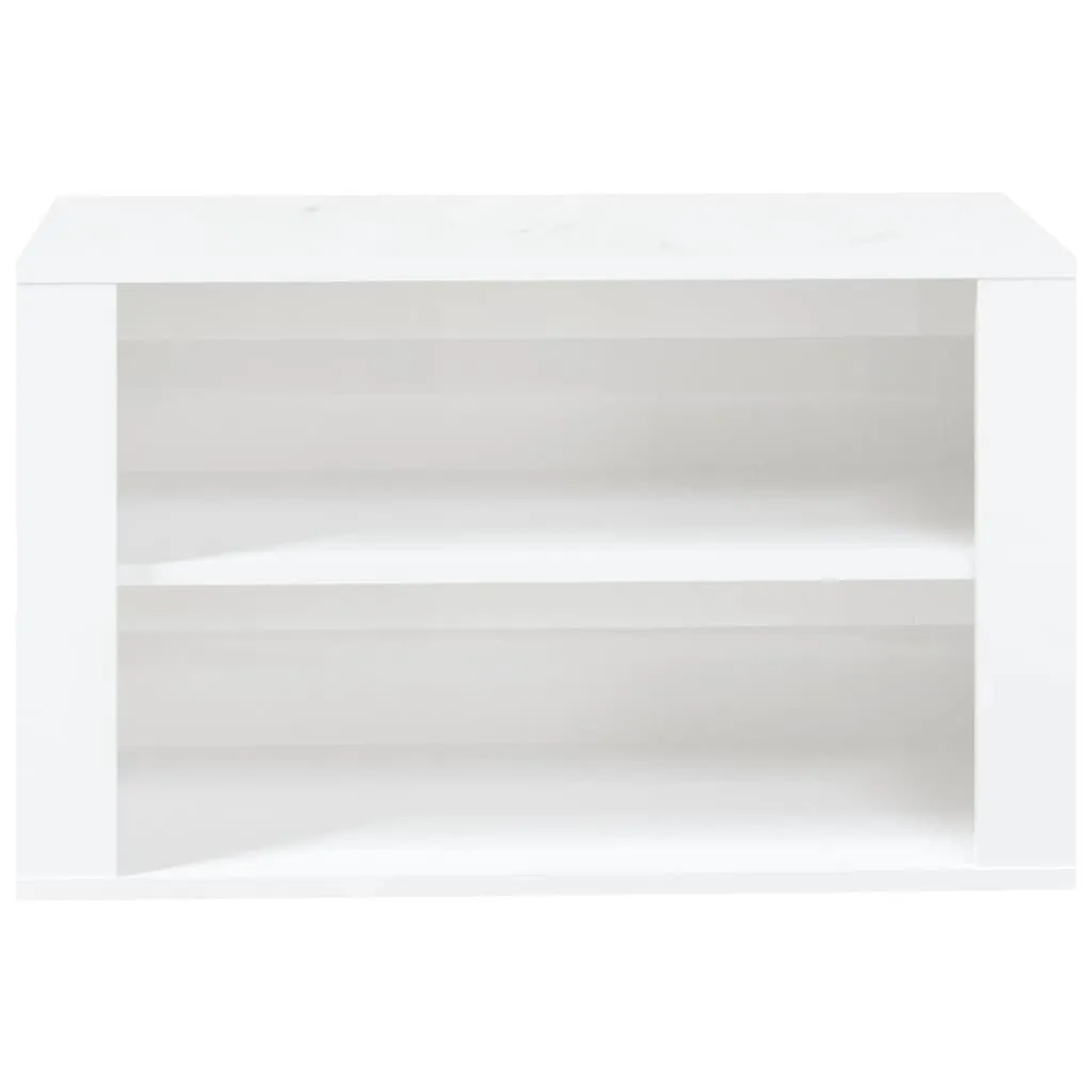 Shoe Rack High Gloss White 75x35x45 cm Engineered Wood