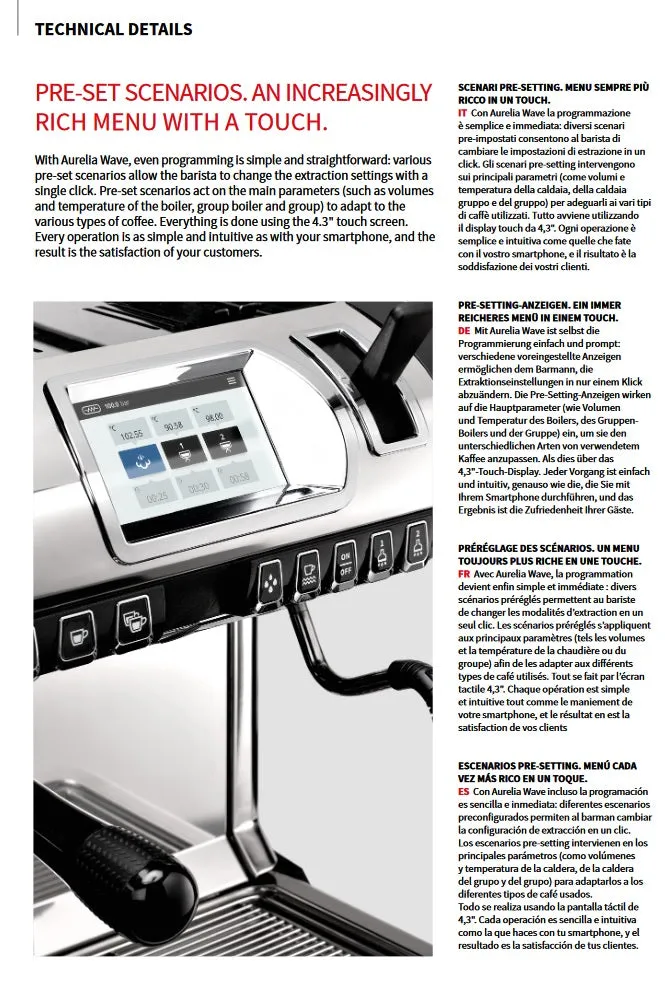 Simonelli Aurelia WAVE Digit   Coffee Shop Package! Includes BARISTA TRAINING!