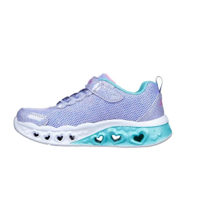 Skechers Flutter Heart Lights Bring Sparkle Lavender Multi Trainer