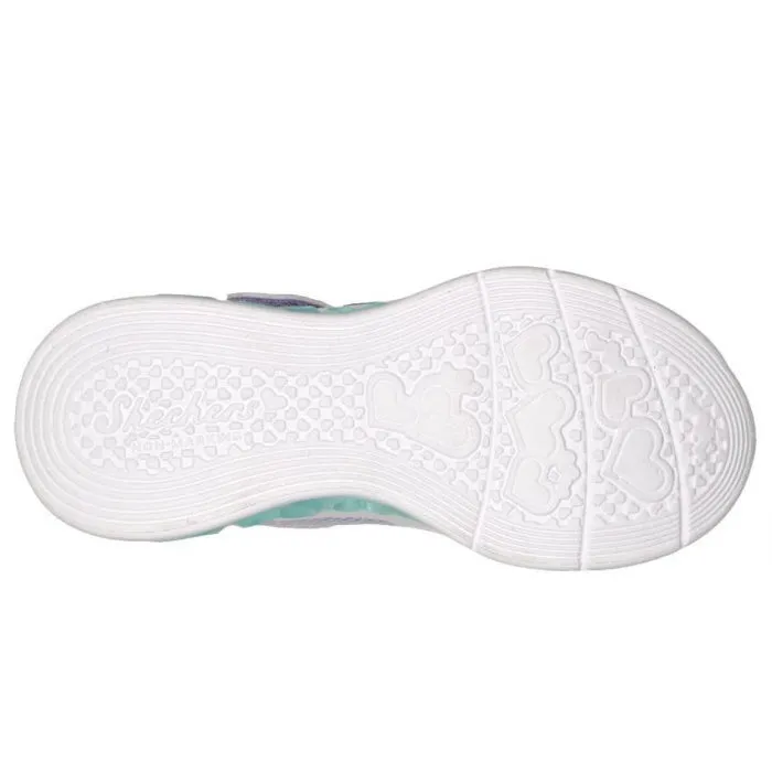 Skechers Flutter Heart Lights Bring Sparkle Lavender Multi Trainer