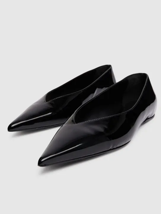 Toteme   5mm The Patent Asymmetric ballerinas 
